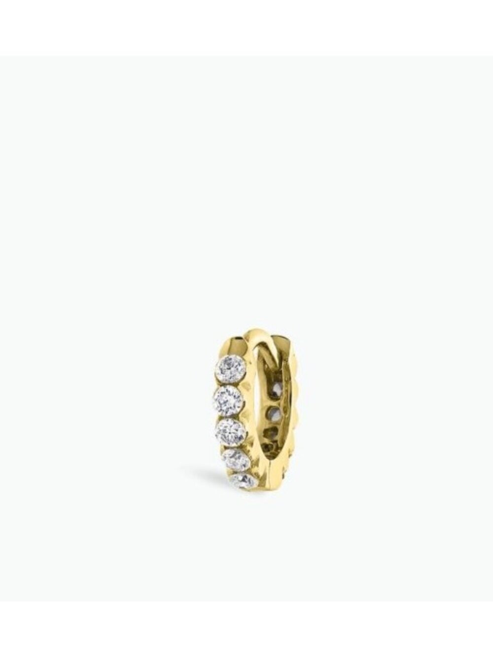 Maria Tash Invisible Set Diamond Eternity Hoop Earring 5mm Yellow Gold